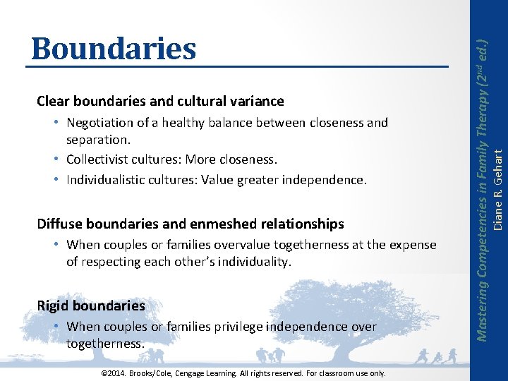  • Negotiation of a healthy balance between closeness and separation. • Collectivist cultures: