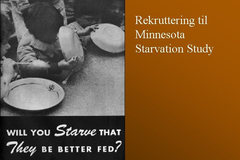 Rekruttering til Minnesota Starvation Study 