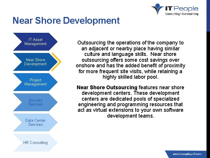 Near Shore Development IT Asset Management Near Shore Development Project Management Security Services Data