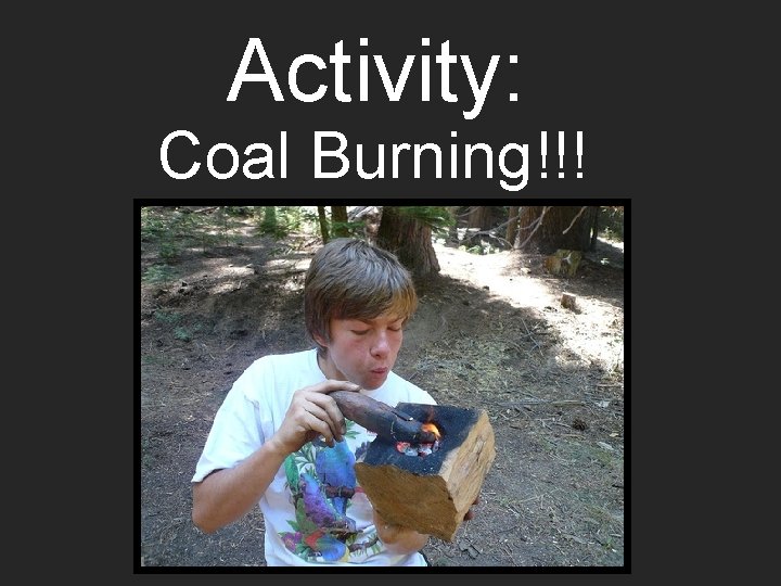 Activity: Coal Burning!!! 