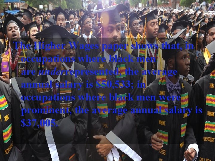 The Higher Wages paper shows that, in occupations where black men are underrepresented, the