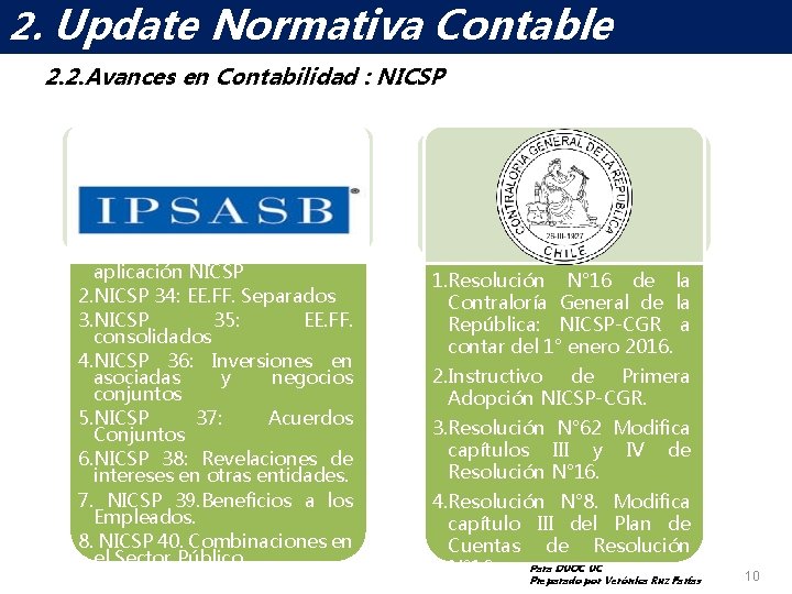 2. Contable ELUpdate MUNDONormativa DE LAS NICSP 2. 2. Avances en Contabilidad : NICSP