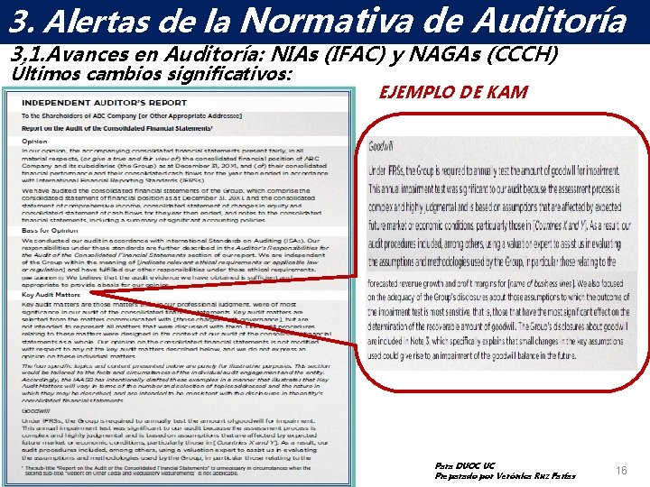 3. de. DE la LAS Normativa ELAlertas MUNDO NICSP de Auditoría 3. 1. Avances