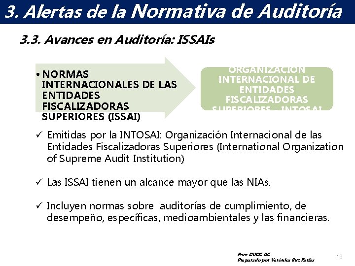 3. de. DE la LAS Normativa ELAlertas MUNDO NICSP de Auditoría 3. 3. Avances