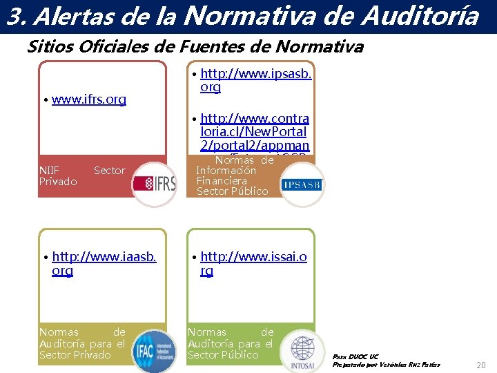 3. de. DE la LAS Normativa ELAlertas MUNDO NICSP de Auditoría Sitios Oficiales de