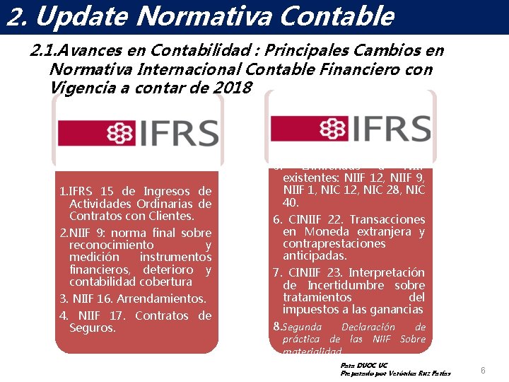 2. Contable ELUpdate MUNDONormativa DE LAS NICSP 2. 1. Avances en Contabilidad : Principales