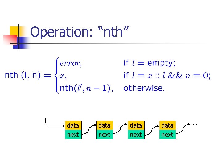 Operation: “nth” l data next … 