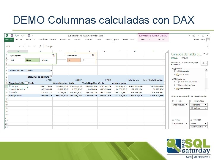 DEMO Columnas calculadas con DAX 