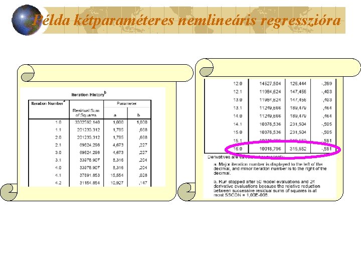 Példa kétparaméteres nemlineáris regresszióra 