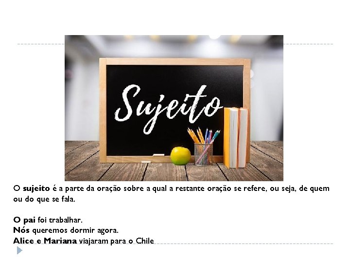O sujeito é a parte da oração sobre a qual a restante oração se