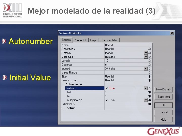 Mejor modelado de la realidad (3) Autonumber Initial Value 