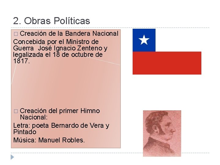 2. Obras Políticas � Creación de la Bandera Nacional Concebida por el Ministro de