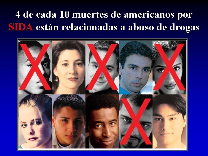 4 de cada 10 muertes de americanos por SIDA están relacionadas a abuso de