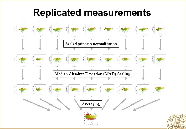 Replicated measurements Scaled print-tip normalization Median Absolute Deviation (MAD) Scaling Averaging 