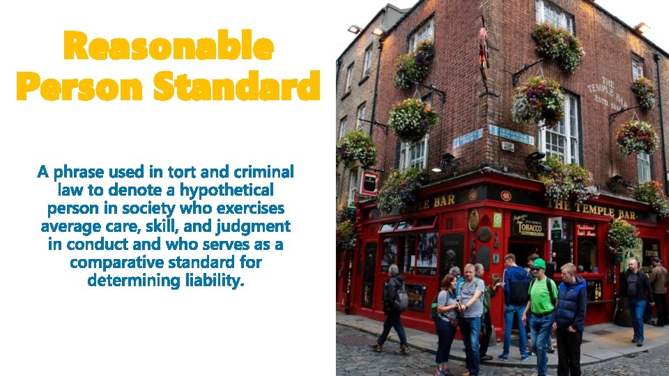 Reasonable Person Standard 22 22 