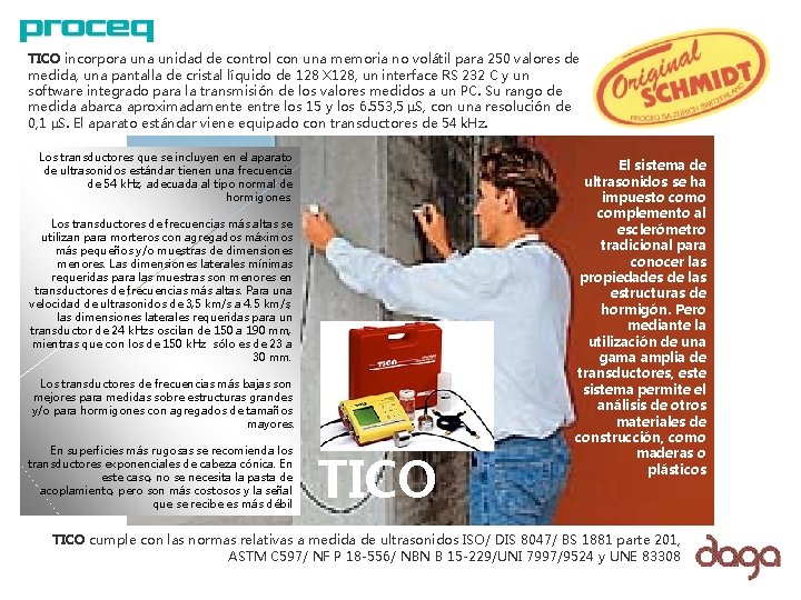 TICO incorpora unidad de control con una memoria no volátil para 250 valores de