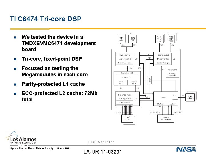 TI C 6474 Tri-core DSP We tested the device in a TMDXEVMC 6474 development