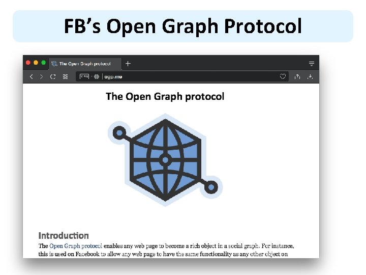 FB’s Open Graph Protocol 