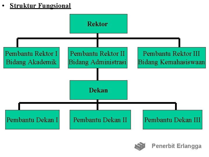  • Struktur Fungsional Rektor Pembantu Rektor I Bidang Akademik Pembantu Rektor II Bidang