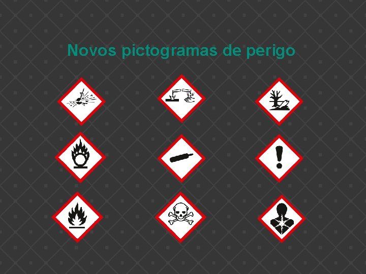 Novos pictogramas de perigo 