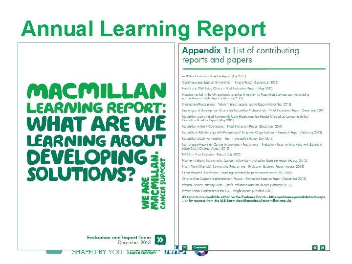 Annual Learning Report 
