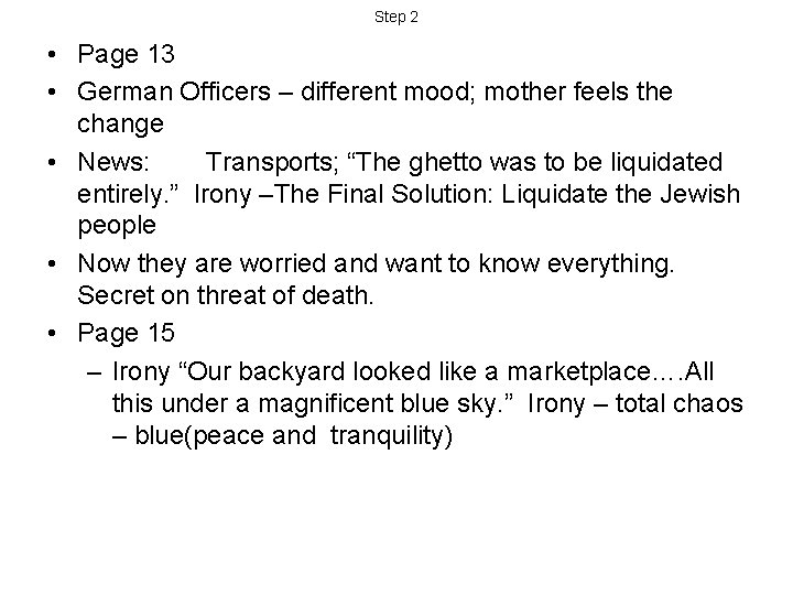 Step 2 • Page 13 • German Officers – different mood; mother feels the