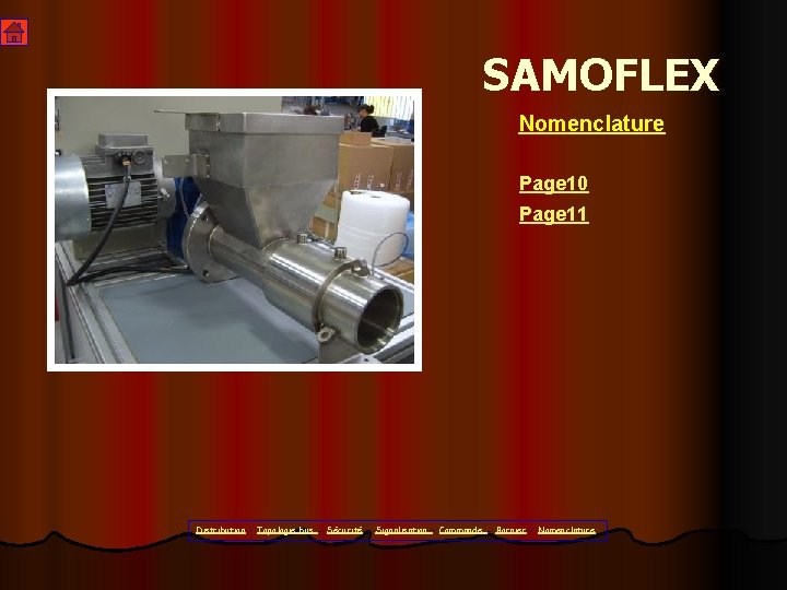 SAMOFLEX Nomenclature Page 10 Page 11 Distribution – Topologie bus - Sécurité - Signalisation