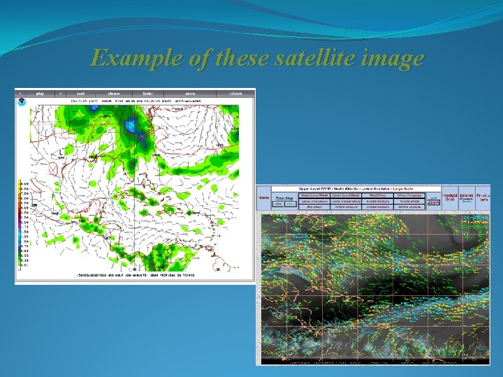 Example of these satellite image 