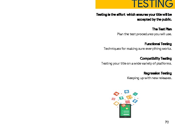 TESTING Testing is the effort which ensures your title will be accepted by the