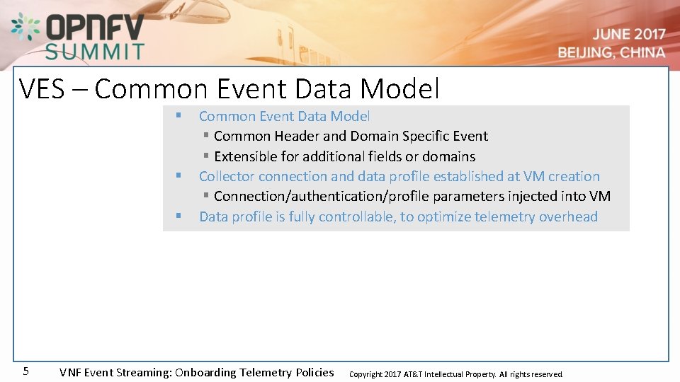 VES – Common Event Data Model § § § 5 Common Event Data Model