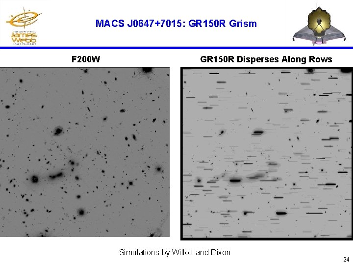 MACS J 0647+7015: GR 150 R Grism F 200 W GR 150 R Disperses