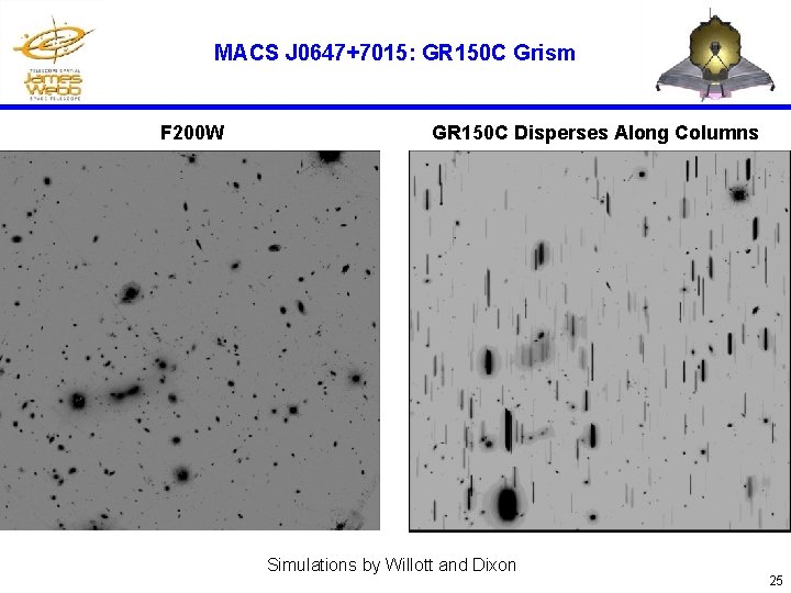 MACS J 0647+7015: GR 150 C Grism F 200 W GR 150 C Disperses