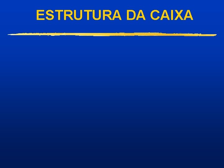 ESTRUTURA DA CAIXA 