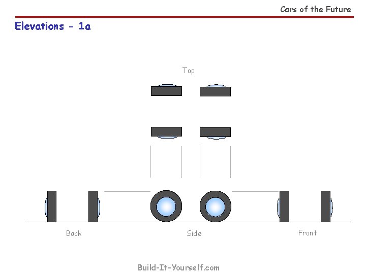 Cars of the Future Elevations - 1 a Top Back Side Build-It-Yourself. com Front