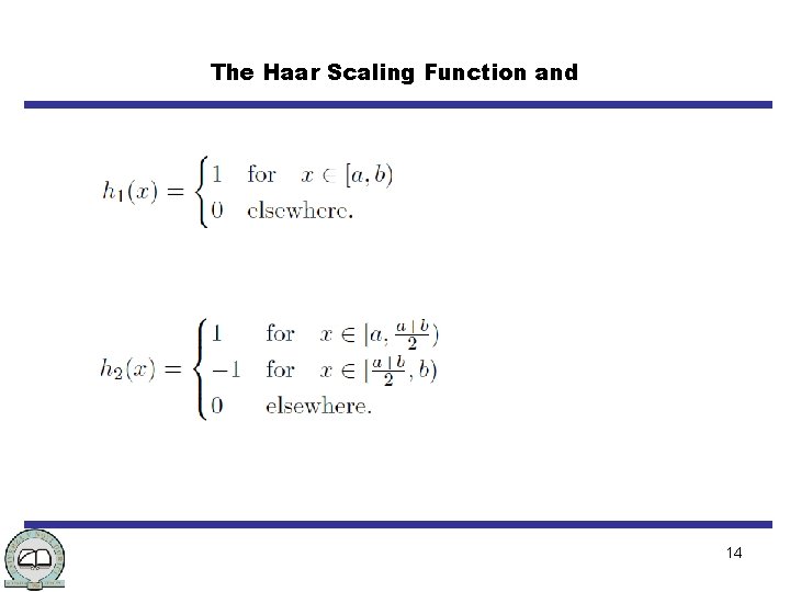 The Haar Scaling Function and 14 