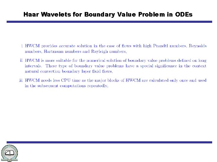 Haar Wavelets for Boundary Value Problem in ODEs 