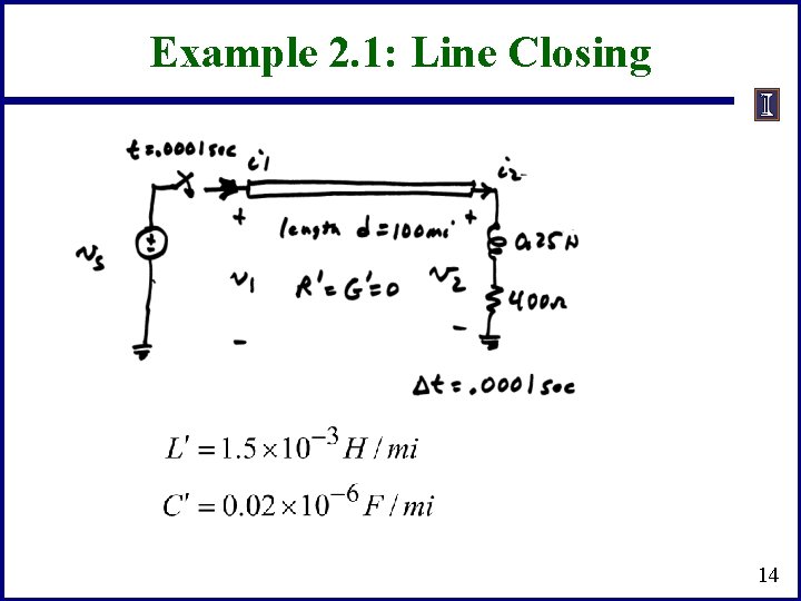 Example 2. 1: Line Closing 14 