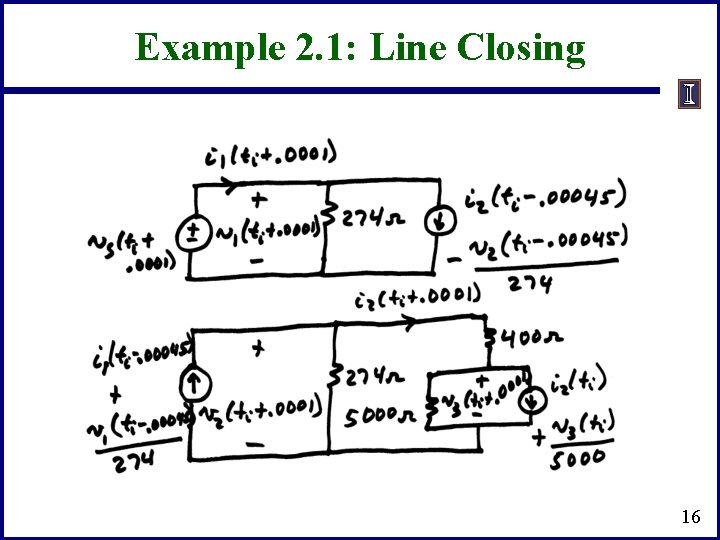 Example 2. 1: Line Closing 16 