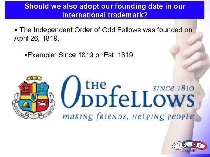 Should we also adopt our founding date in our international trademark? § The Independent