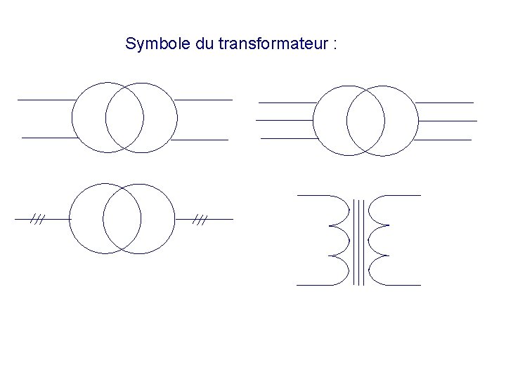 Symbole du transformateur : 