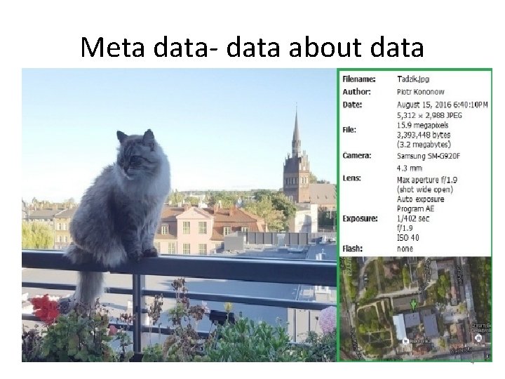 Meta data- data about data 4 