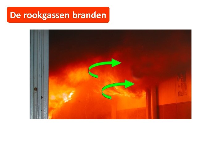 De rookgassen branden 