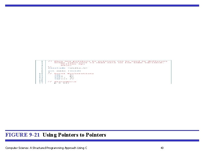 FIGURE 9 -21 Using Pointers to Pointers Computer Science: A Structured Programming Approach Using