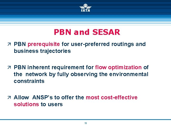 PBN and SESAR ä PBN prerequisite for user-preferred routings and business trajectories ä PBN