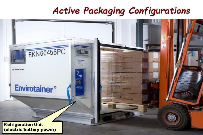 Active Packaging Configurations Refrigeration Unit (electric/battery power) 75 