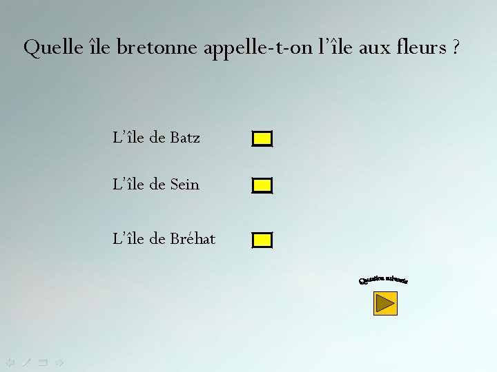 Quelle île bretonne appelle-t-on l’île aux fleurs ? L’île de Batz L’île de Sein