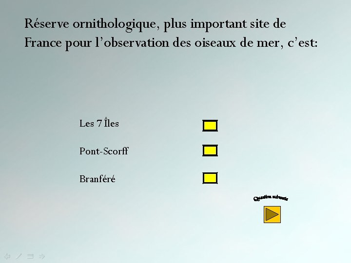 Réserve ornithologique, plus important site de France pour l’observation des oiseaux de mer, c’est: