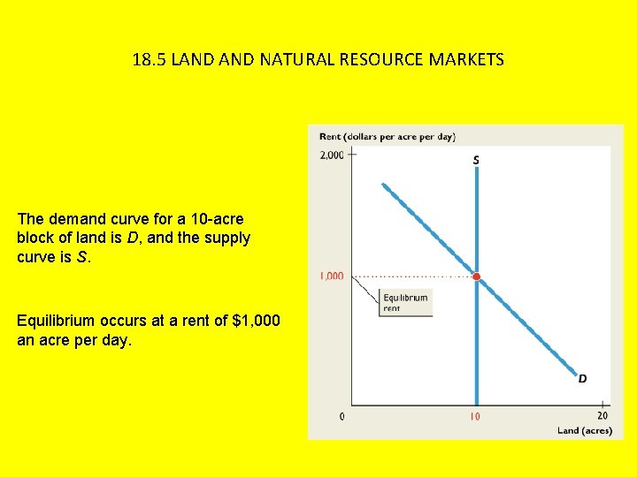 18. 5 LAND NATURAL RESOURCE MARKETS The demand curve for a 10 -acre block