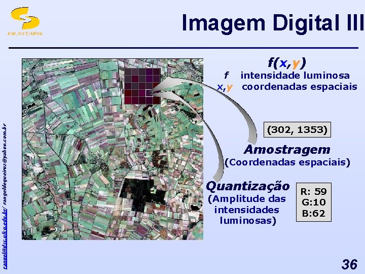 DSC/CCT/UFCG Imagem Digital III f(x, y) rangel@dsc. ufcg. edu. br/ rangeldequeiroz@yahoo. com. br f