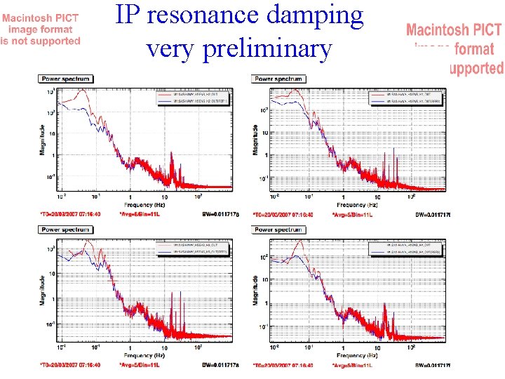 IP resonance damping very preliminary Livingston 22 th March 2007 LIGO-G 070143 -00 -E